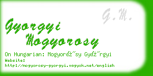 gyorgyi mogyorosy business card